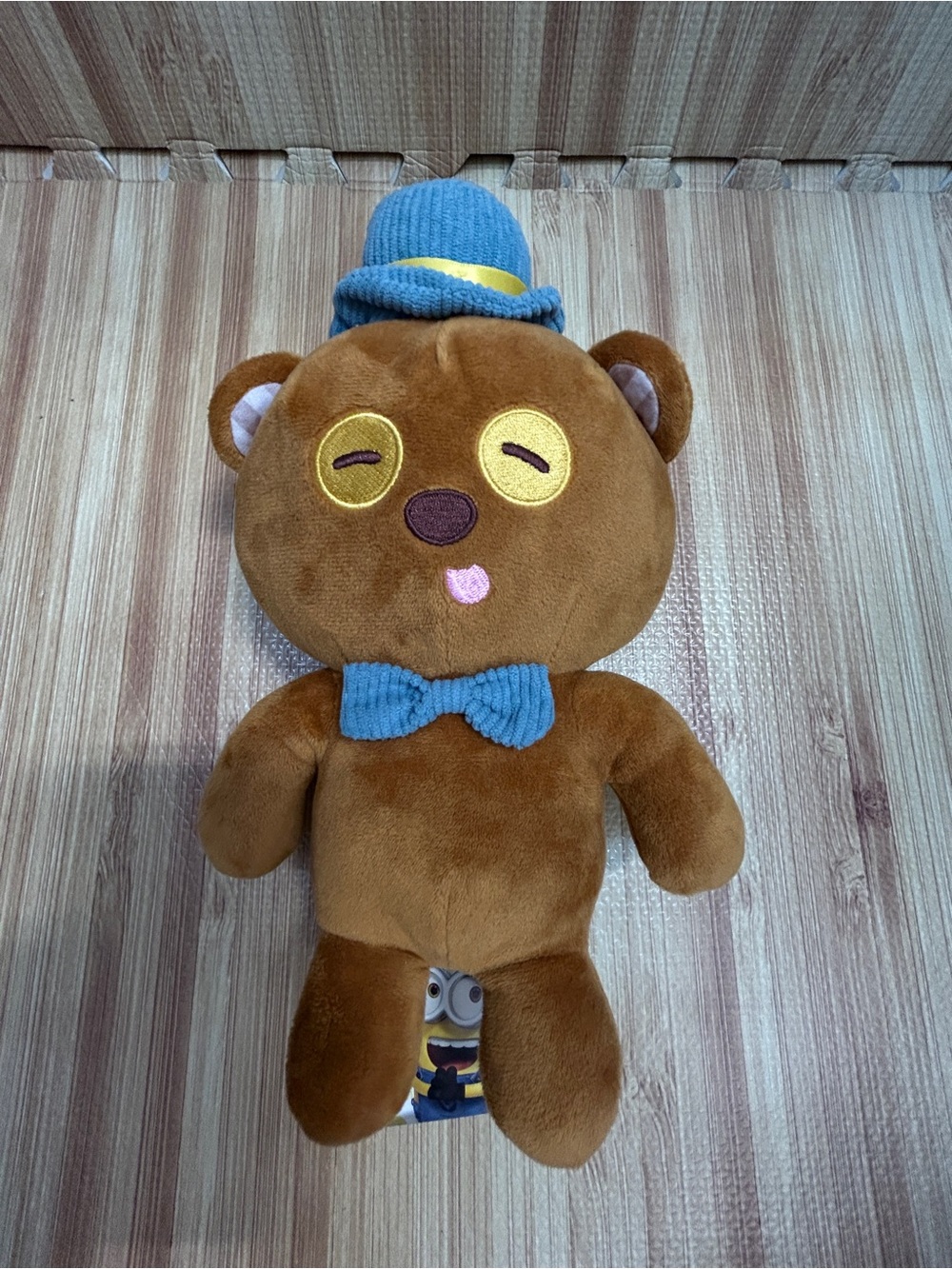 NWT Minions Tim The Bear Gentleman Plush Sega Japan Blue Hat - Picture 2 of 14